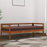 ONIJA Sheesham Wood 3 Seater Sofa Cum Diwan Bed for Living Room Bedroom Furniture Three Seater Sofa Wooden Couch Diwan Sofa Settee for Home, Hall, and Office